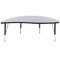 Flash Furniture Half Round 30 W, 60 L, 25.25 H, Chrome, Laminate, Particleboard, Steel, Grey XU-A60-HCIRC-GY-T-P-GG - alternate 5